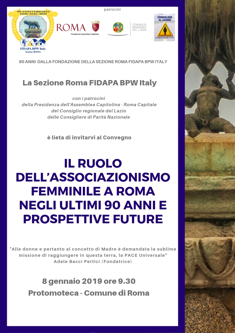 Il ruolo dell’associazionismo femminile a Roma negli ultimi 90 anni e prospettive future